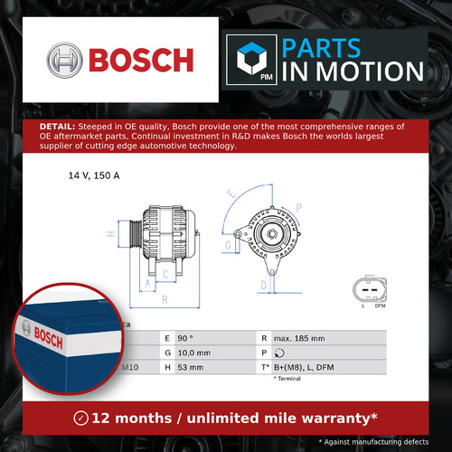 Alternator fits bmw 330 e46 - 330,