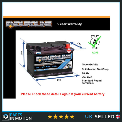 Agm car battery fits - agm, 320d