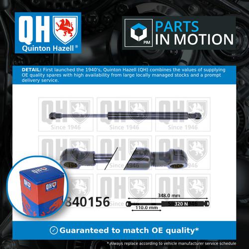 Boot gas strut fits - boot,