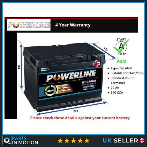 Agm car battery fits - car, bmw