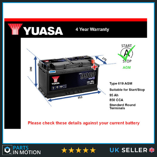 Agm car battery fits bmw - car,